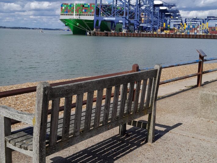 Landguard Benches at viewing area by cafe
