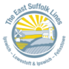 East Suffolk Lines logo of a yellow sun coming up over rolling countryside