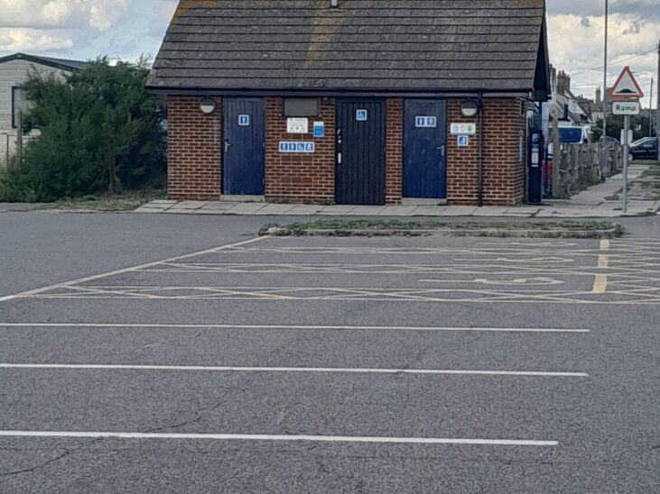 Landguard Toilet block at manor Terrace car park with accessible parking in front 2
