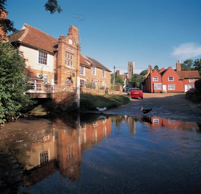 VB - Kersey - hi res A ford across a road in Kersey