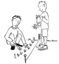 cartoon children planting seeds cartoon children planting seeds