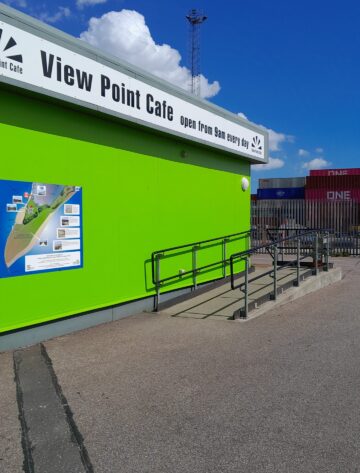 Landguard ramp to the cafe